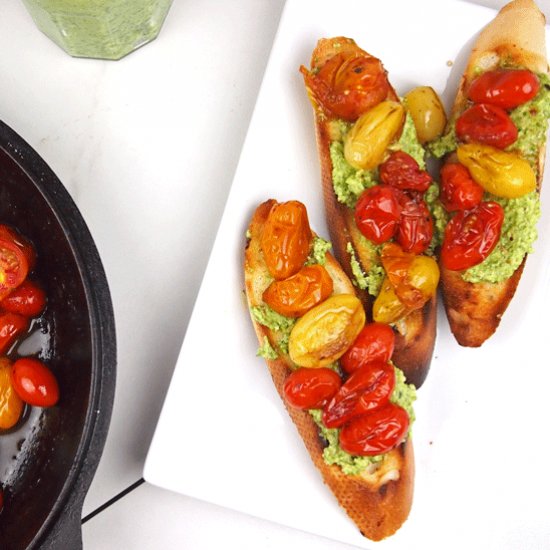 Tomato Bruschetta with Feta Pesto