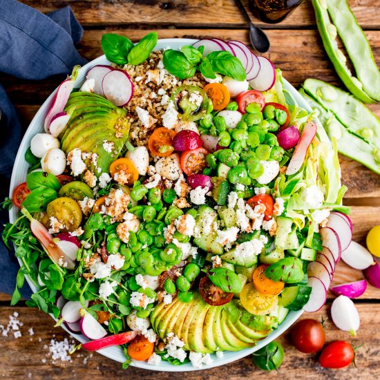 Broad Bean Caprese Salad