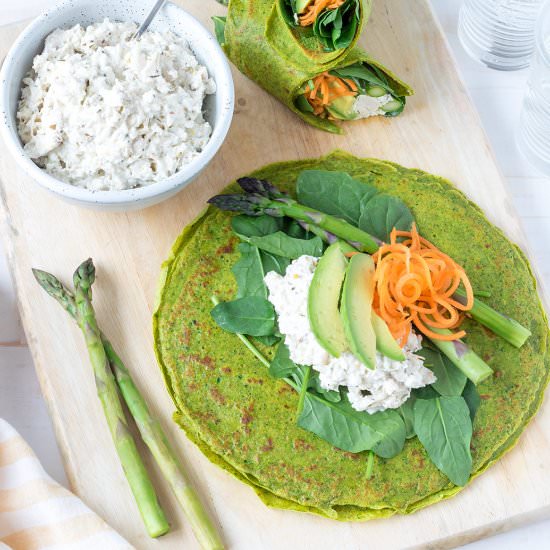 Chicken and Spinach Crepes