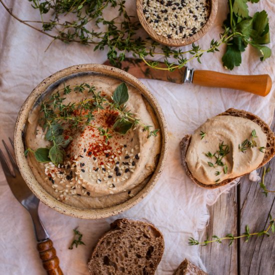 Eggplant and butter bean dip