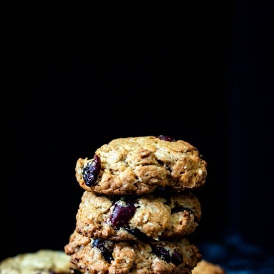 Cranberry Tahini Chunky Cookies