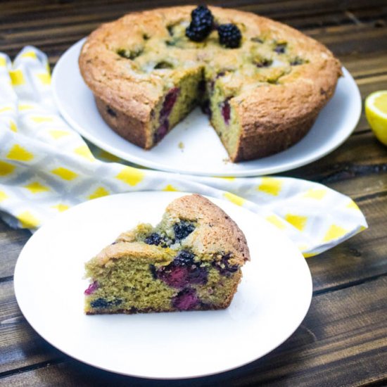 blackberry lemon yogurt cake