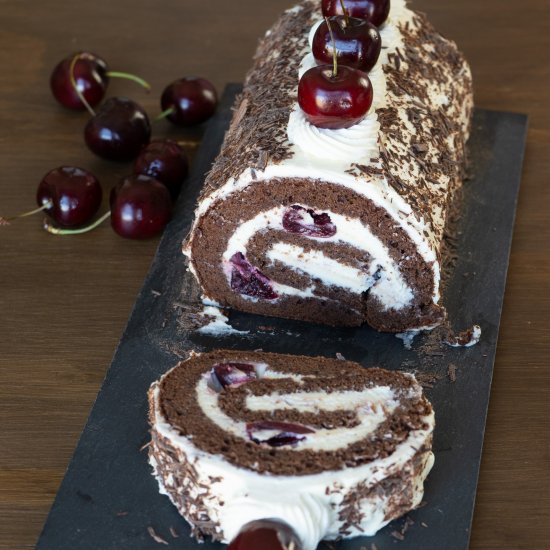 Black Forest Roll Cake