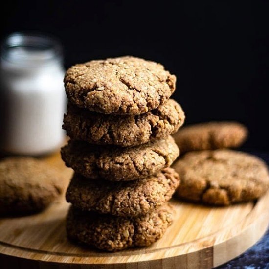 Almond butter oatmeal cookies