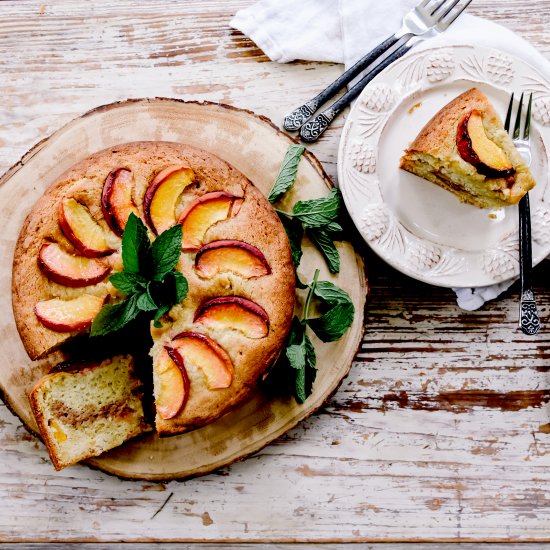 Fresh Peach Tea Cake