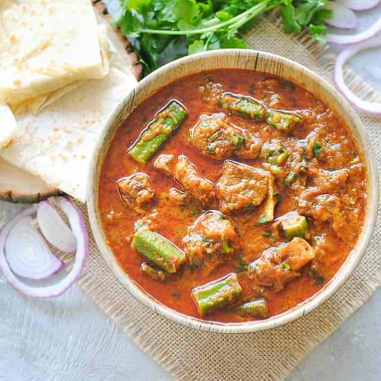 Bhindi Gosht (Meat Curry with Okra)