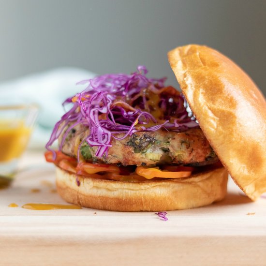 Ginger-Scallion Turkey Burgers