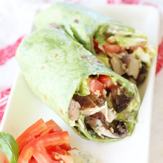 Balsamic Portabella Mushroom Wraps