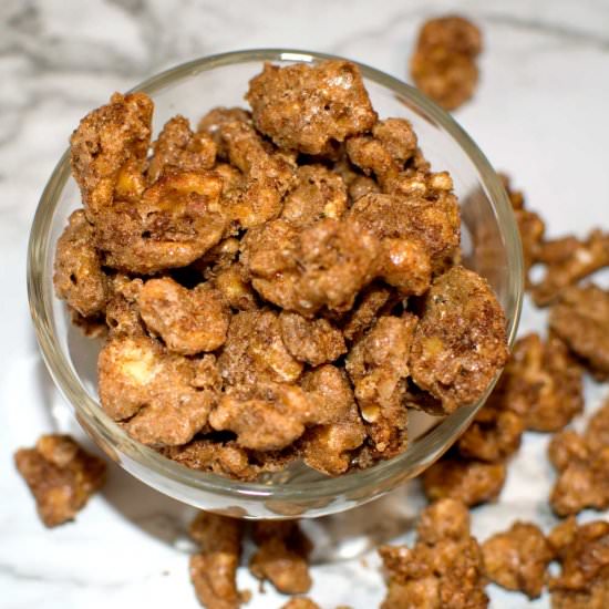 Cinnamon Sugar Candied Walnuts