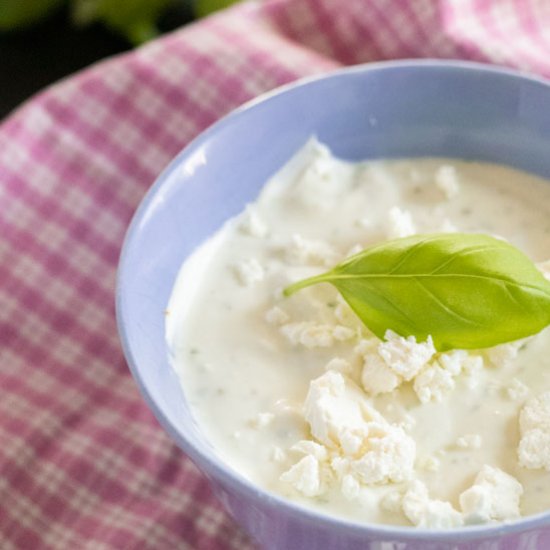 Whipped Feta Cheese with Basil