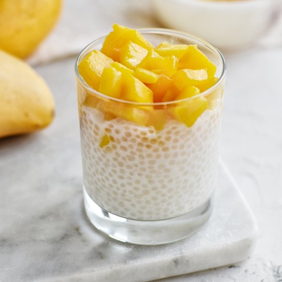 Coconut Sago with Mango