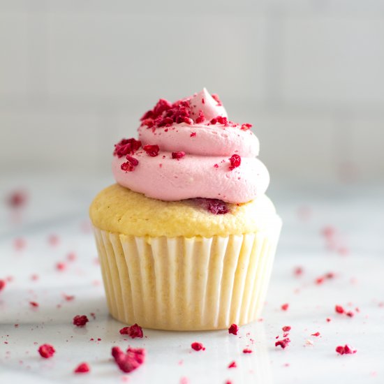 Raspberry Vanilla Cupcakes