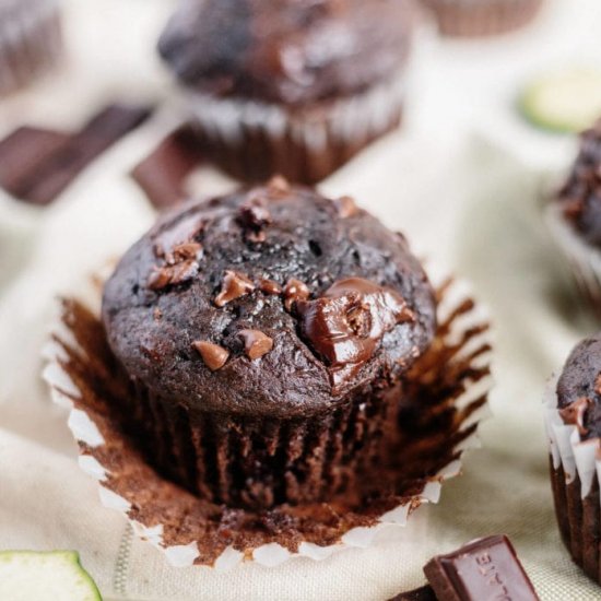 DOUBLE CHOCOLATE ZUCCHINI MUFFINS