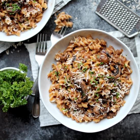 Vegan Beef Stroganoff