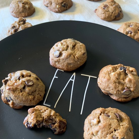 Chocolate Cranberry Walnut Cookies