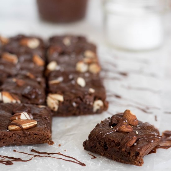 vegan double chocolate brownies