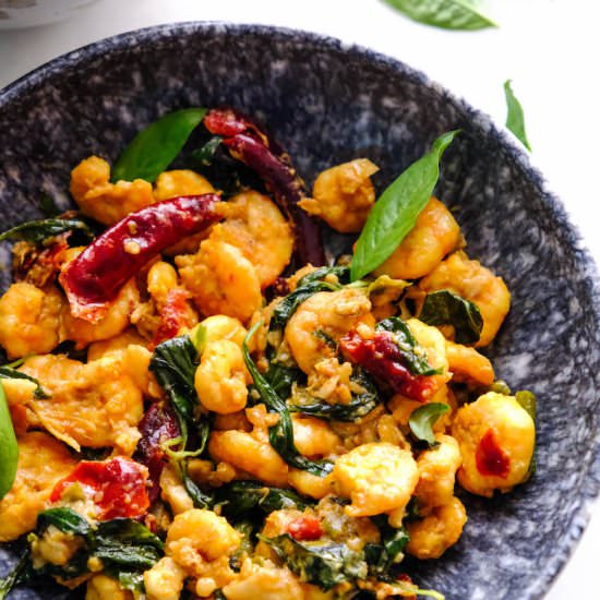 Thai Basil Shrimp Stir Fry