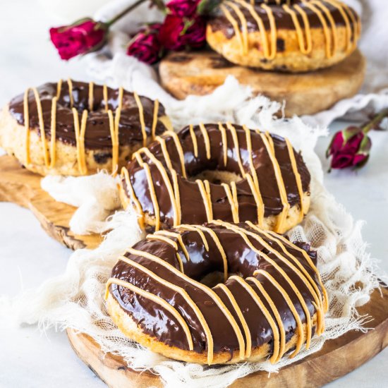 Vegan Peanut Butter Banana Donuts