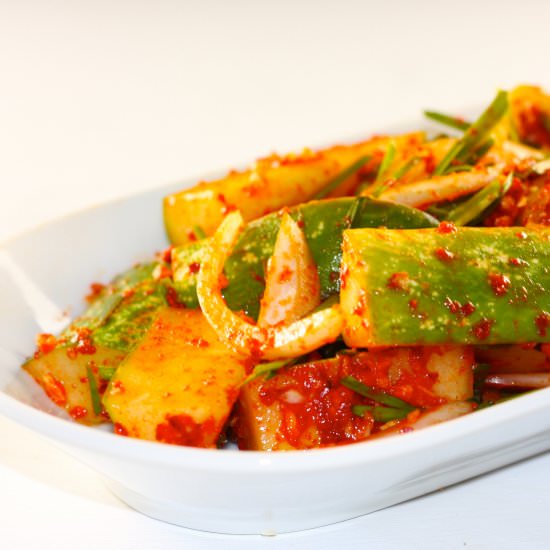 Quick and Easy Cucumber Kimchi