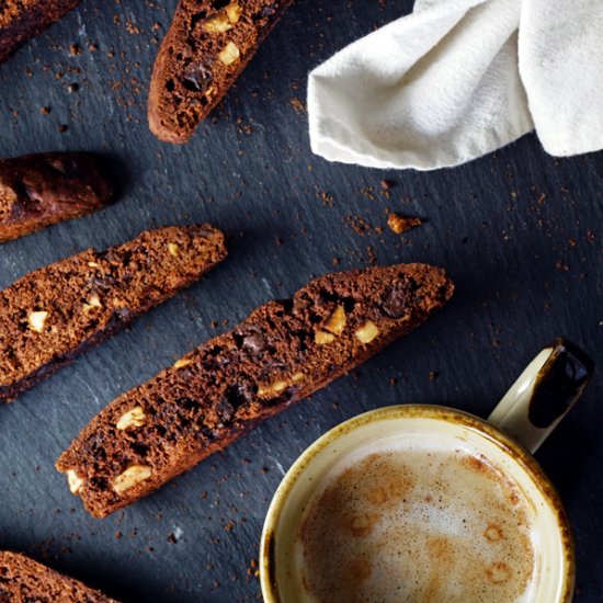 Mocha Hazelnut Latte Biscotti