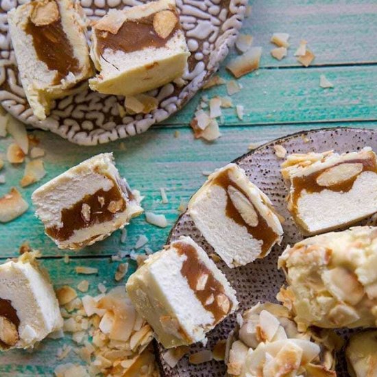 White Chocolate Keto Snickers Bar