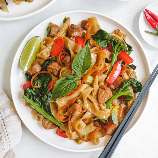 Vegan Thai Drunken Noodles