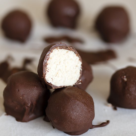 Chocolate Coated Coconut Balls