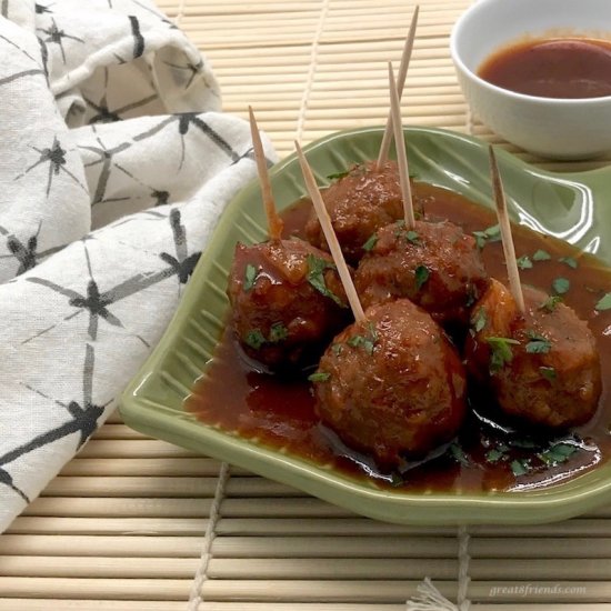 Easy Slow Cooker Hawaiian Meatballs