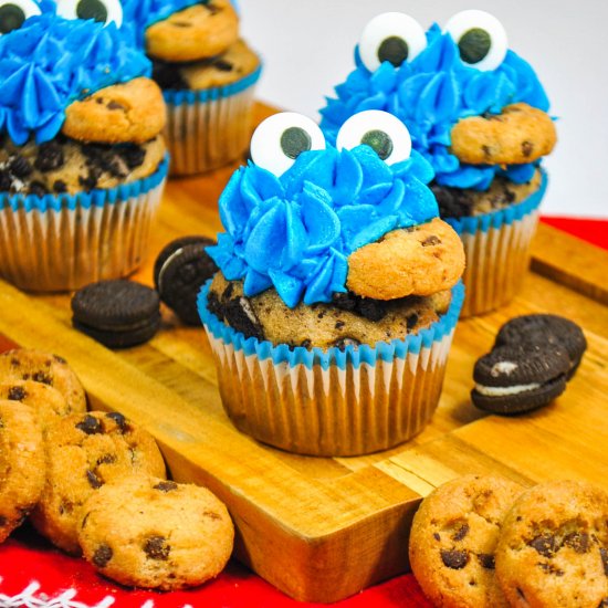 Cookie Monster Cupcakes