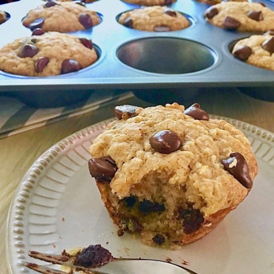 Chocolate Chip Oatmeal Muffins