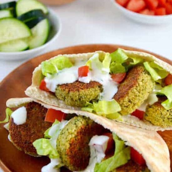 Crispy Homemade Baked Falafel