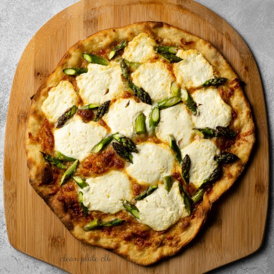 Asparagus & Lemon Ricotta Pizza