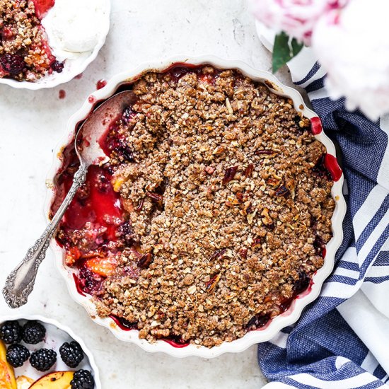 Peach Blackberry Crisp