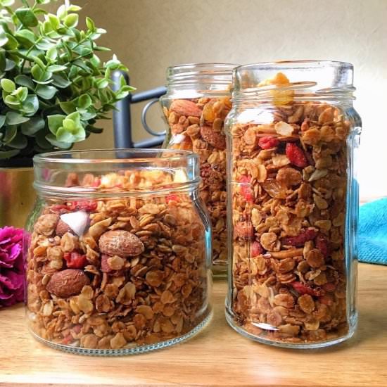 Microwave Granola in 10 minutes