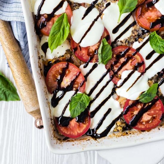 Chicken Caprese Quinoa Bake