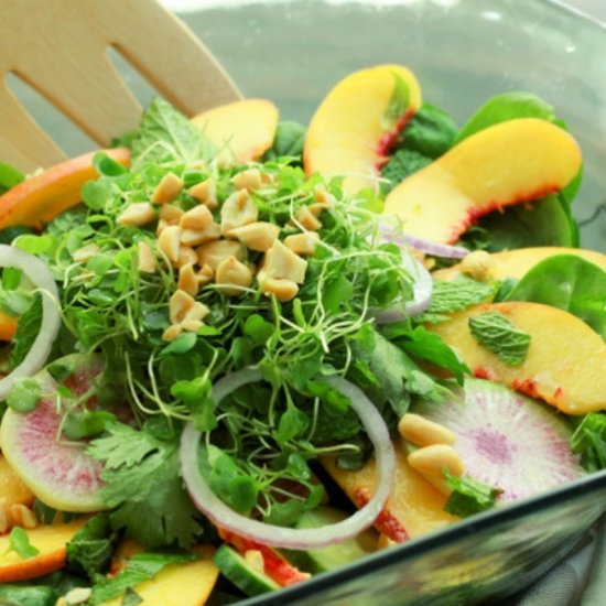 Asian-Inspired Summer Peach Salad