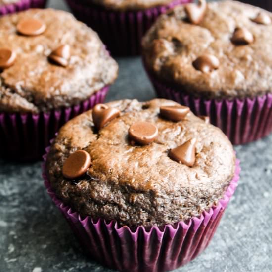 Super Soft Double Chocolate Muffins