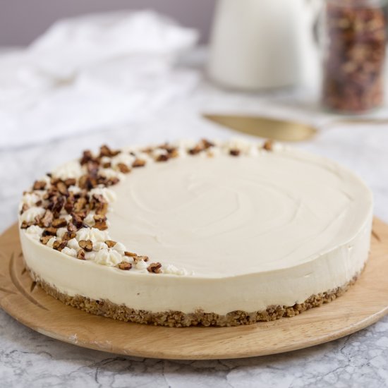 No-bake maple pecan cheesecake