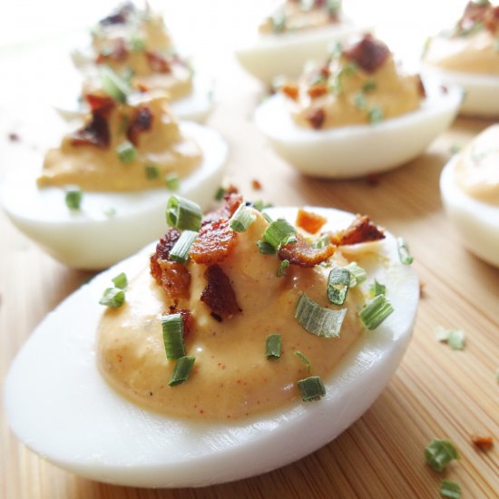 Southern Deviled Eggs with Bacon