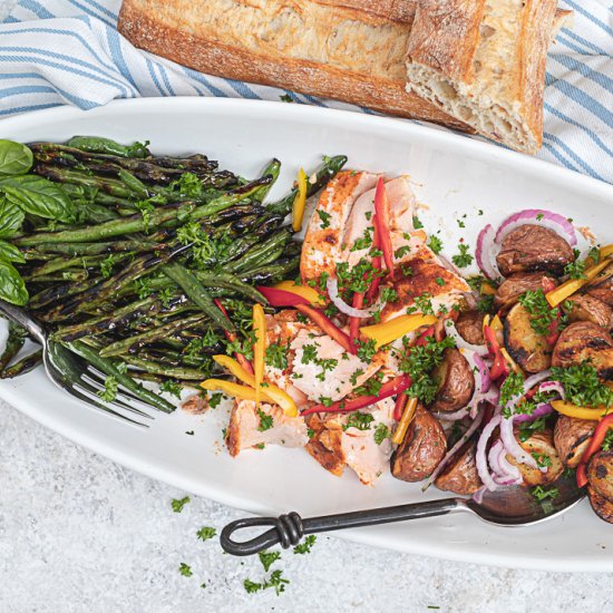 Herb Grilled Salmon Nicoise Salad