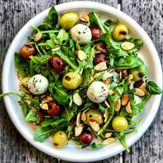 arugula & grilled grape salad