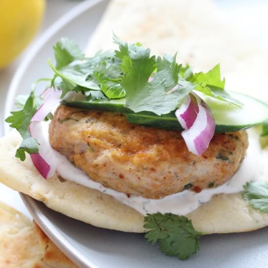 Grilled Tandoori Chicken Burgers