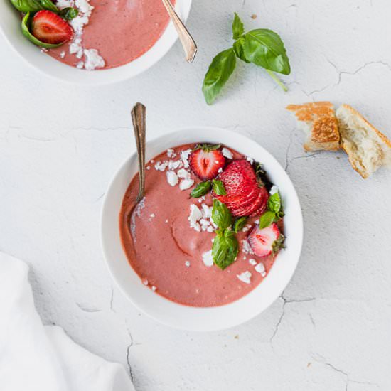 Strawberry Basil Gazpacho