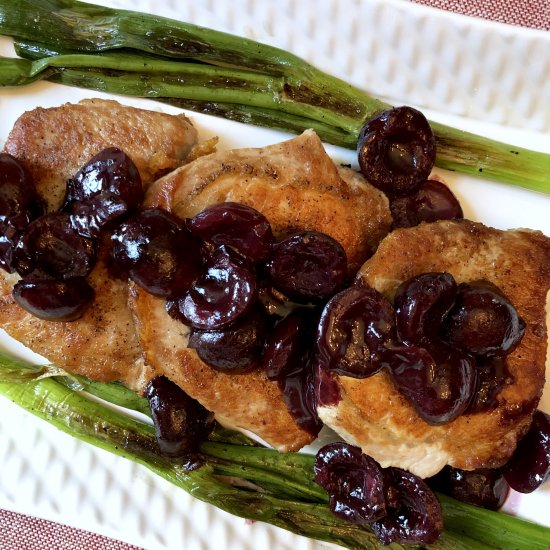 Pork Chops with Cherry Sauce