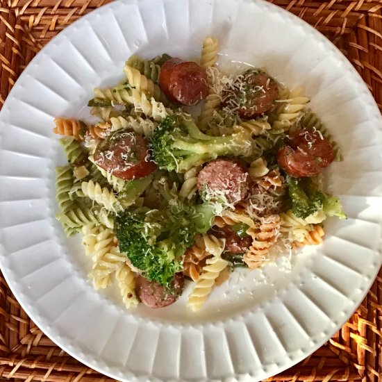 Krazy Easy Kielbasa Pasta