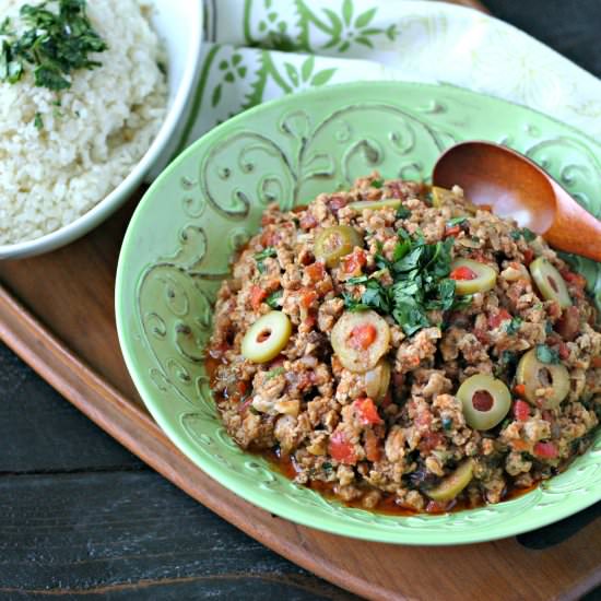 Ground Chicken Picadillo