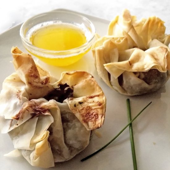 Herbed Mushrooms in Phyllo Pouches