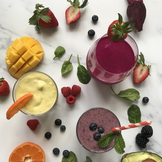 Healthy Fruit & Veggie Smoothies