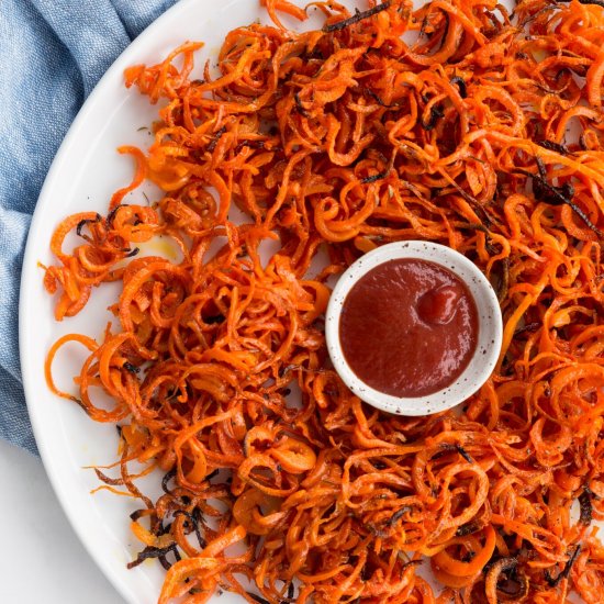 Spiralized Carrot Fries