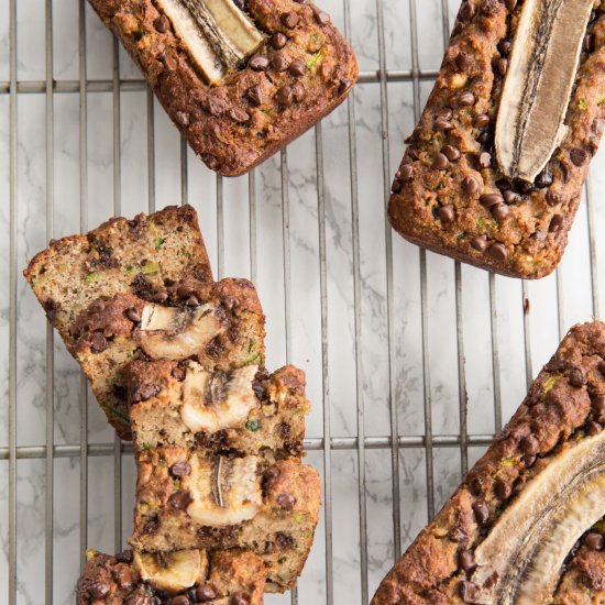 Chocolate Zucchini Banana Bread